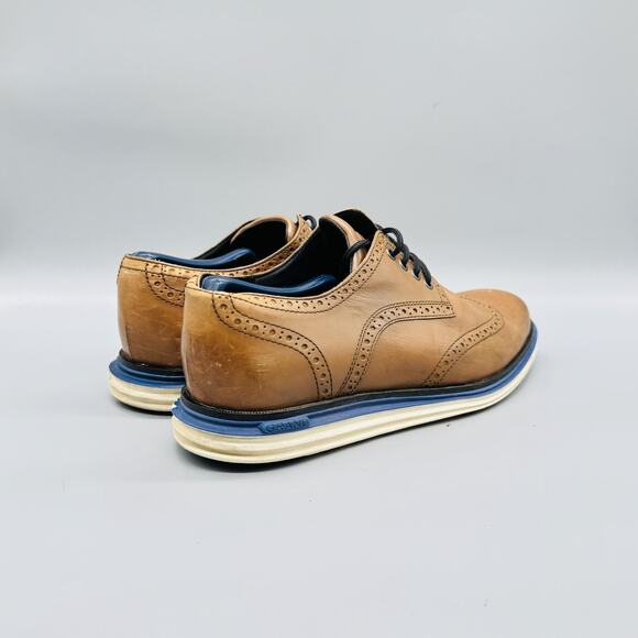 Cole Haan Shoes Mens 8 Brown Leather OriginalGrand Wingtip Oxford Dress Brogue main image 5